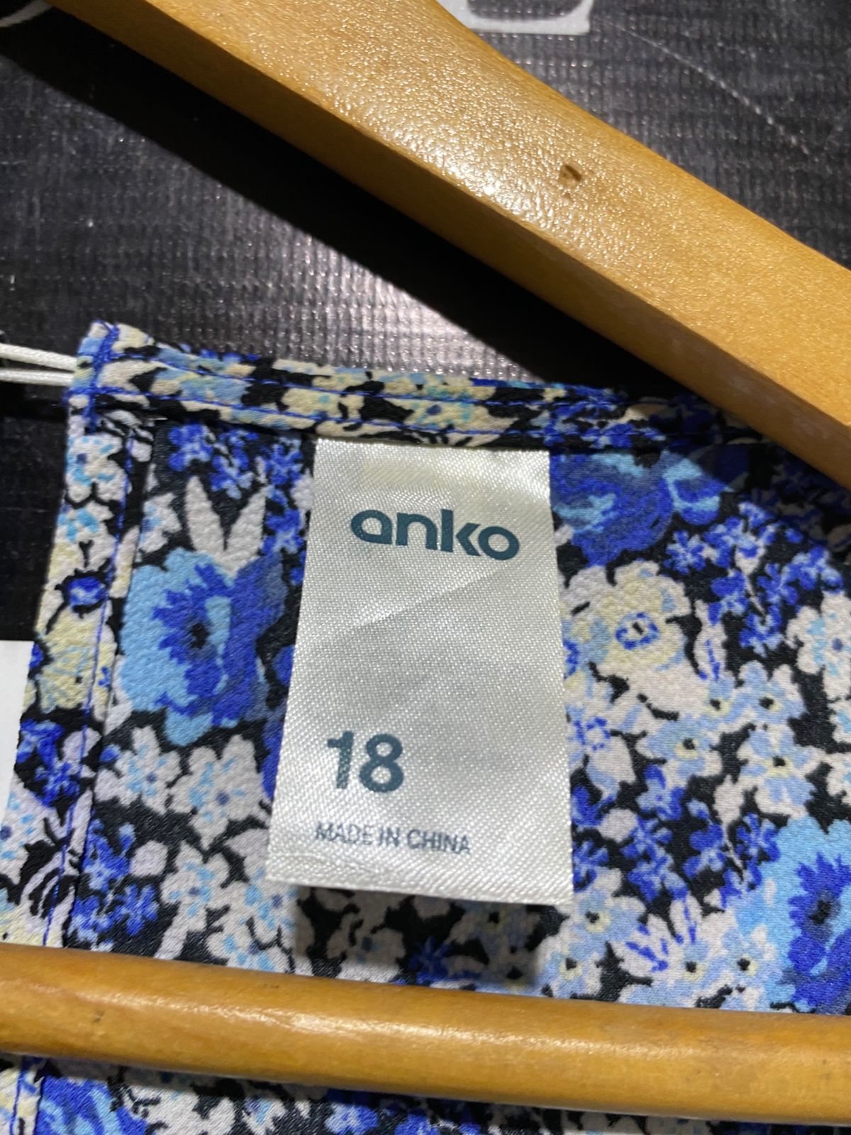 ANKO |XL| BUST 22| B20| BLUE AND WHITE FLORAL LONG SLEEVE MINI DRESS