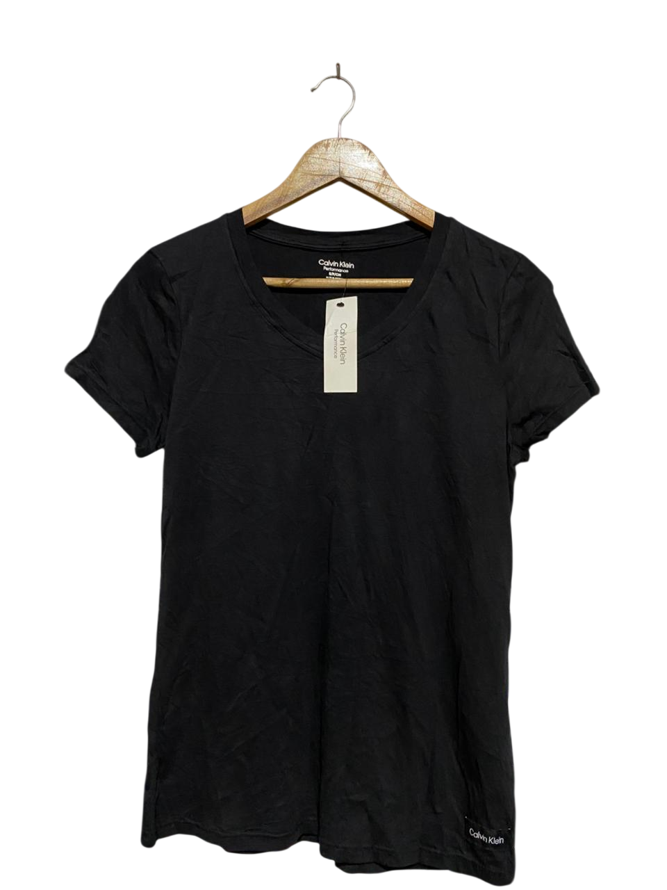 CALVIN KLEIN |M| BUST 17| B20| PERFORMANCE BLACK V-NECK SHORT SLEEVE T-SHIRT