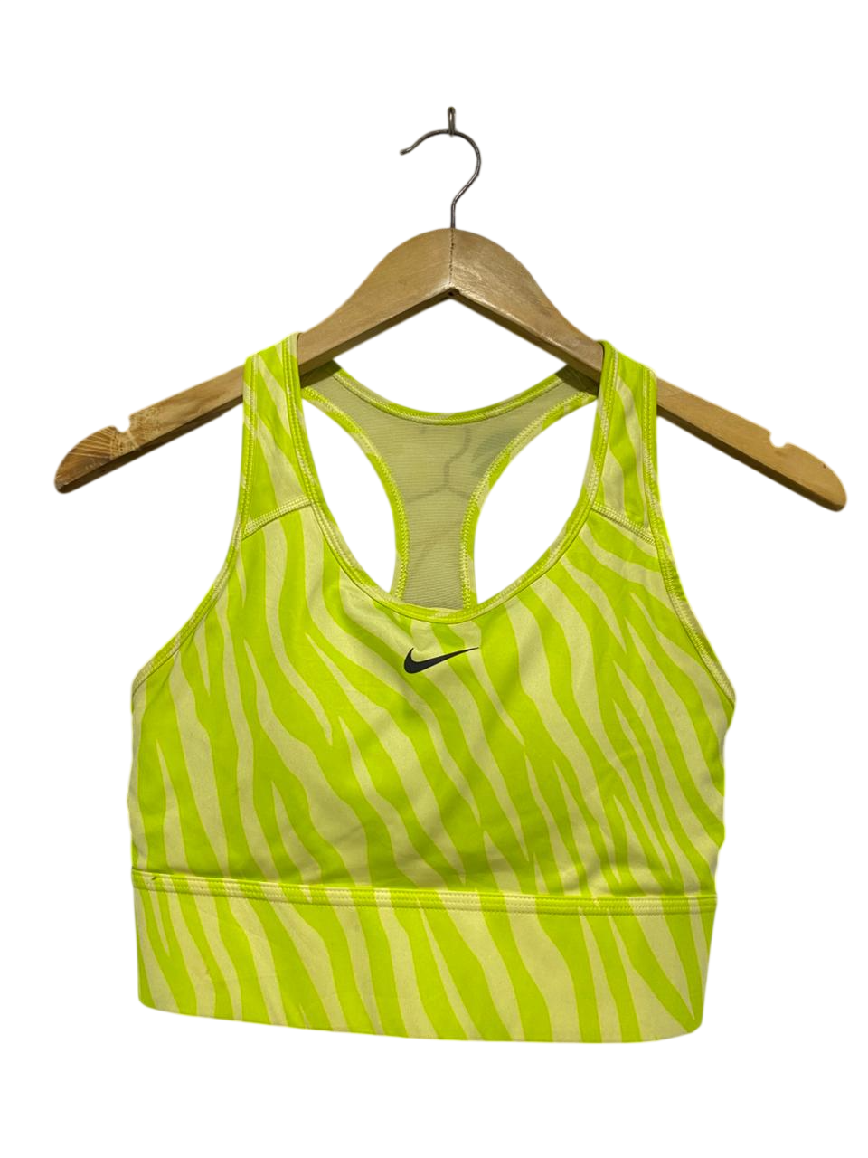 NIKE |M| BUST 14| B20| LIME GREEN ZEBRA PRINT SPORTS BRA