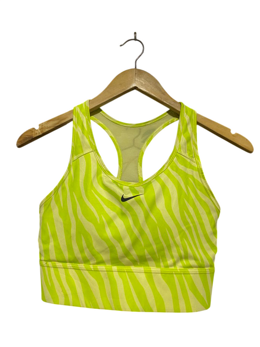 NIKE |M| BUST 14| B20| LIME GREEN ZEBRA PRINT SPORTS BRA