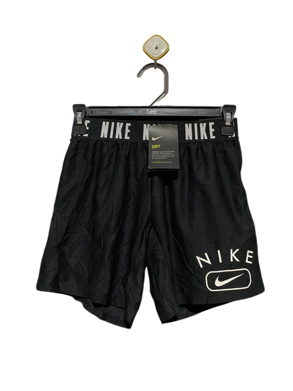 NIKE |S| WAIST 24| B20| WOMEN'S BLACK TRAINING SHORTS WITH LOGO WAISTBAND