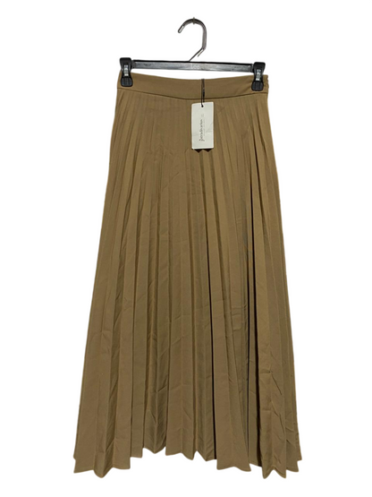 STRADIVARIUS |XS| WAIST 25| B20| TANS PLEATED MIDI SKIRT