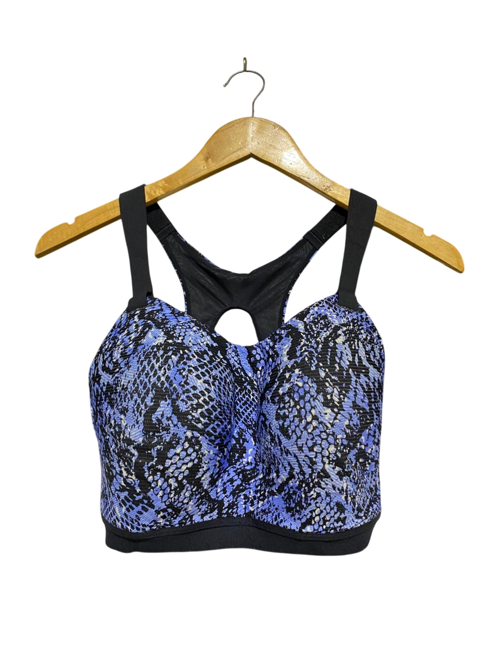 M&S |M| BUST 15| B20| HIGH-IMPACT SNAKESKIN PRINT RACERBACK SPORTS BRA