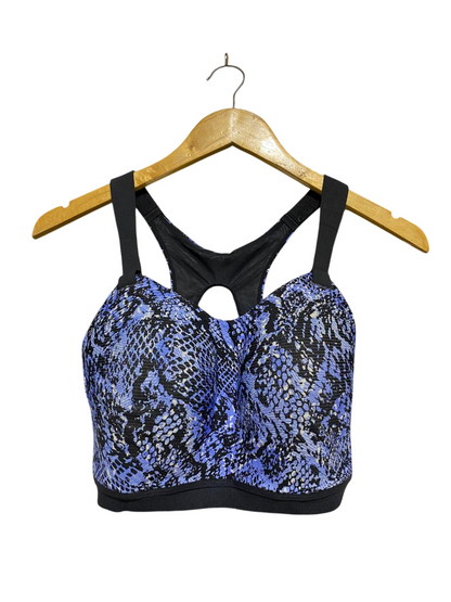 M&S |M| BUST 15| B20| HIGH-IMPACT SNAKESKIN PRINT RACERBACK SPORTS BRA
