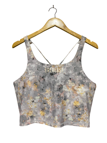 EVERLAST |XL| BUST 18| B20| FLORAL PRINT ATHLETIC CROP TANK TOP