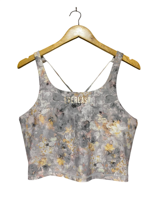 EVERLAST |XL| BUST 18| B20| FLORAL PRINT ATHLETIC CROP TANK TOP