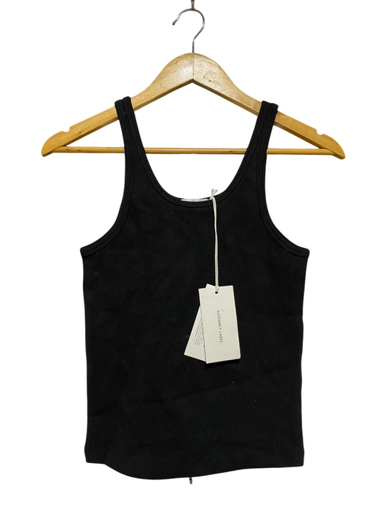 ASSEMBLY LABLE |S| BUST 13| B20| WOMEN'S BLACK RIBBED TANK TOP