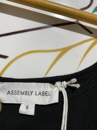 ASSEMBLY LABLE |S| BUST 13| B20| WOMEN'S BLACK RIBBED TANK TOP