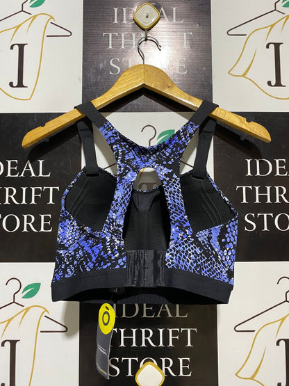M&S |M| BUST 15| B20| HIGH-IMPACT SNAKESKIN PRINT RACERBACK SPORTS BRA