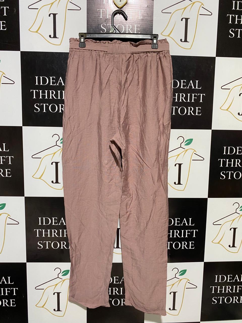 DREAM HOUSE |L| WAIST 30| B20| MAUVE HIGH-WAISTED PAPERBAG PANTS