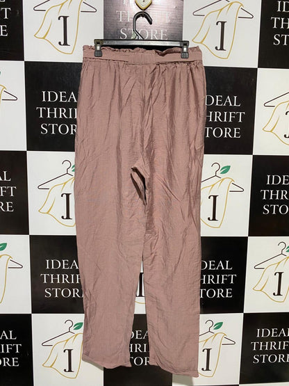 DREAM HOUSE |L| WAIST 30| B20| MAUVE HIGH-WAISTED PAPERBAG PANTS