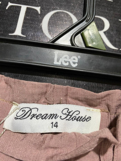 DREAM HOUSE |L| WAIST 30| B20| MAUVE HIGH-WAISTED PAPERBAG PANTS