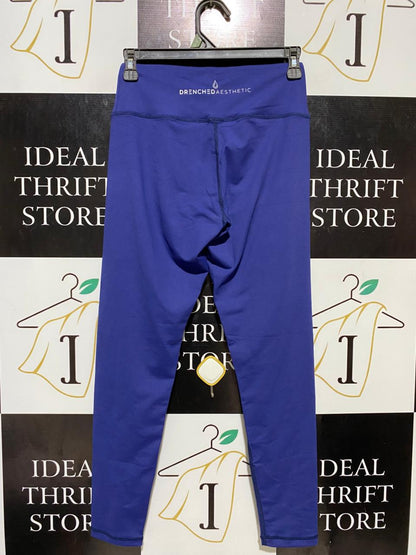 |S| WAIST 25| B20| HIGH-WAISTED ROYAL BLUE ATHLETIC LEGGINGS