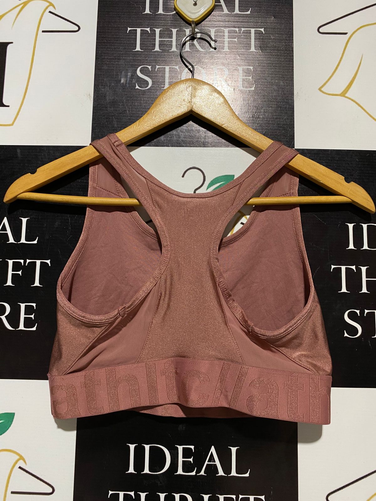 H&M |M| BUST 14| B20| SPORT METALLIC MAUVE RACERBACK SPORTS BRA