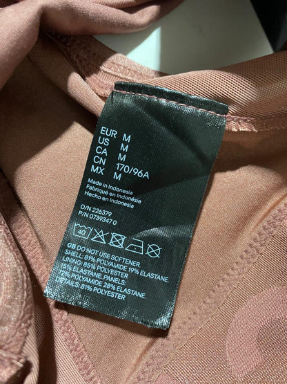 H&M |M| BUST 14| B20| SPORT METALLIC MAUVE RACERBACK SPORTS BRA