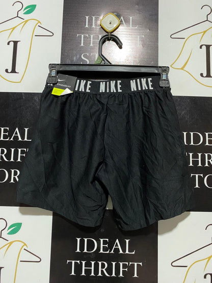NIKE |S| WAIST 24| B20| WOMEN'S BLACK TRAINING SHORTS WITH LOGO WAISTBAND