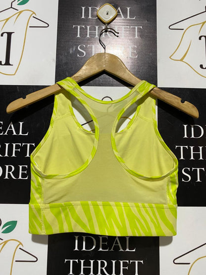 NIKE |M| BUST 14| B20| LIME GREEN ZEBRA PRINT SPORTS BRA