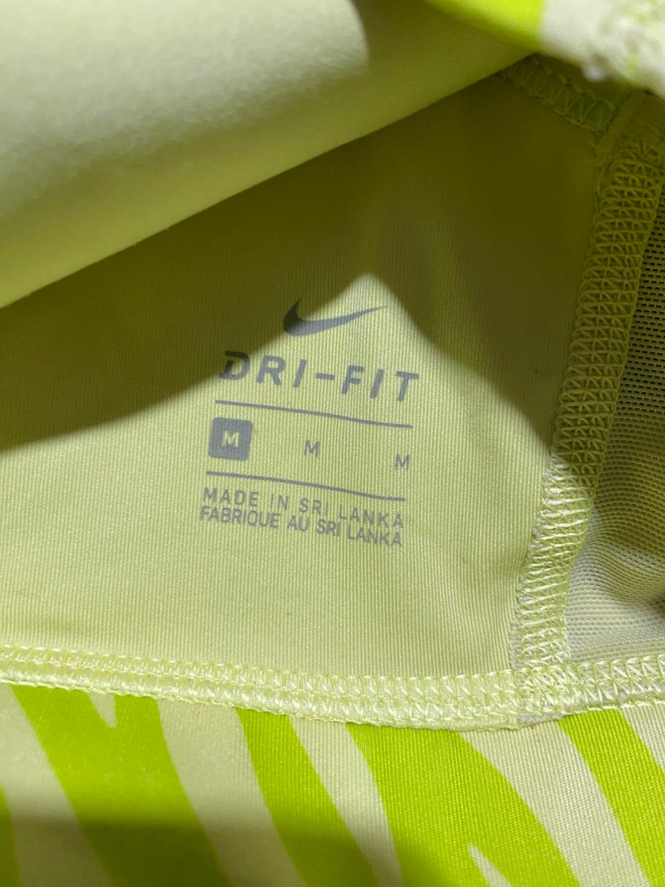 NIKE |M| BUST 14| B20| LIME GREEN ZEBRA PRINT SPORTS BRA