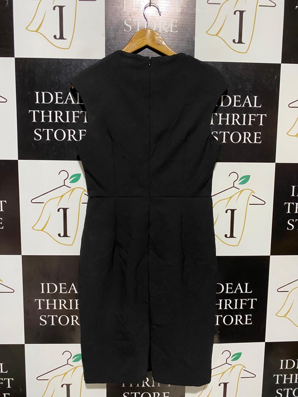 MOSSMAN |M| BUST 17| B20| CLASSIC BLACK CAP SLEEVE MINI DRESS