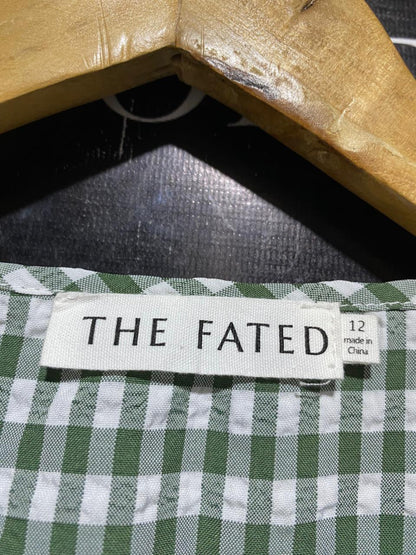 THE FATED |M| BUST 18| B20| GREEN AND WHITE GINGHAM CHECK MINI DRESS
