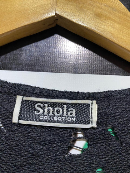 SHOLA |L| BUST 20| B20| BLACK LACE SLEEVELESS LONG-LINE CARDIGAN