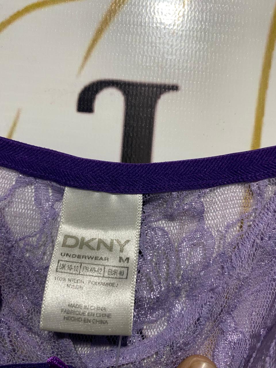 DKNY |M| BUST 14| B20| WOMEN'S SHEER FLORAL LACE CAMISOLE TOP - PURPLE