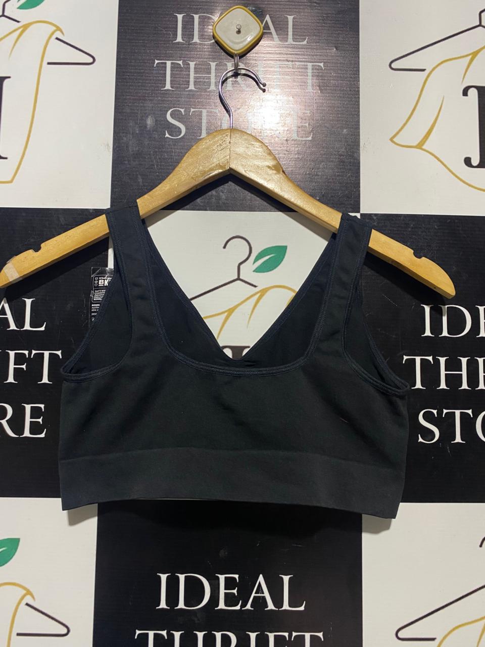 BONDS |M| BUST 14| B20| WOMEN'S COMFY CROP BRA - BLACK