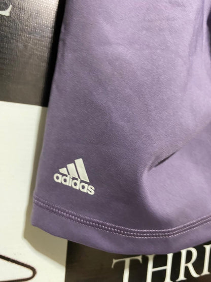 ADIDAS |XXS| WAIST 20| B20| WOMEN'S HIGH-WAISTED BIKER SHORTS - DUSTY PURPLE