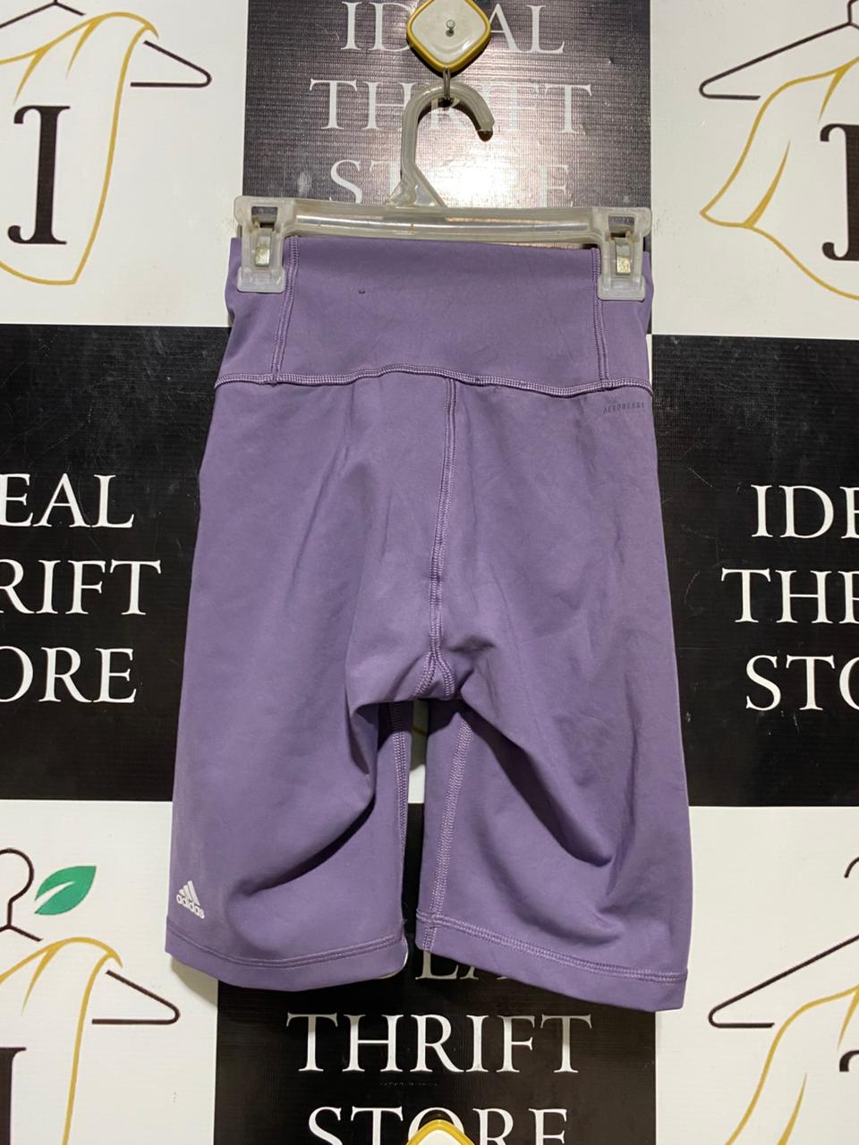 ADIDAS |XXS| WAIST 20| B20| WOMEN'S HIGH-WAISTED BIKER SHORTS - DUSTY PURPLE