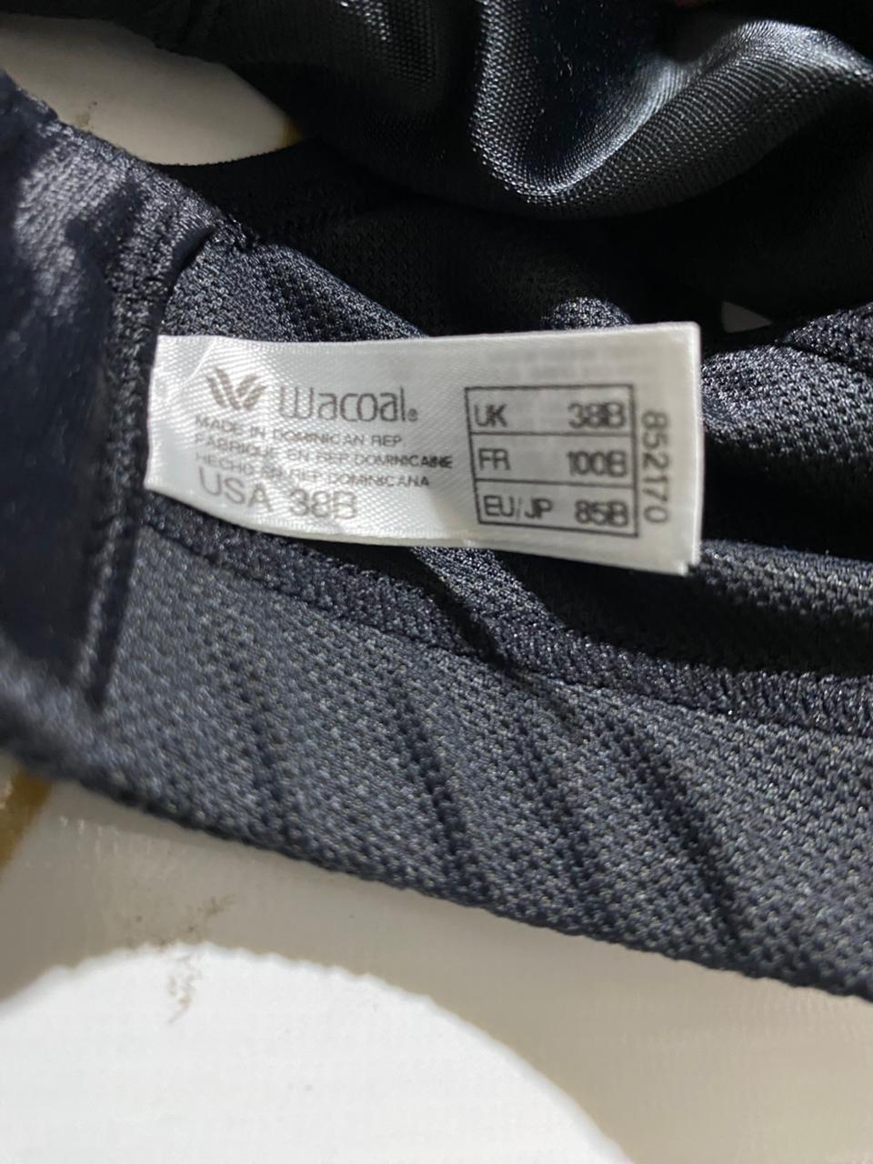 WACOAL |M| BUST 14| B20| WOMEN'S BLACK SPORT UNDERWIRE BRA