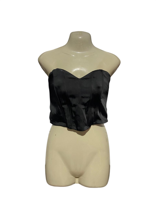 ZARA |L| BUST 17| B21| WOMEN'S ELEGANT SATIN STRAPLESS CORSET TOP