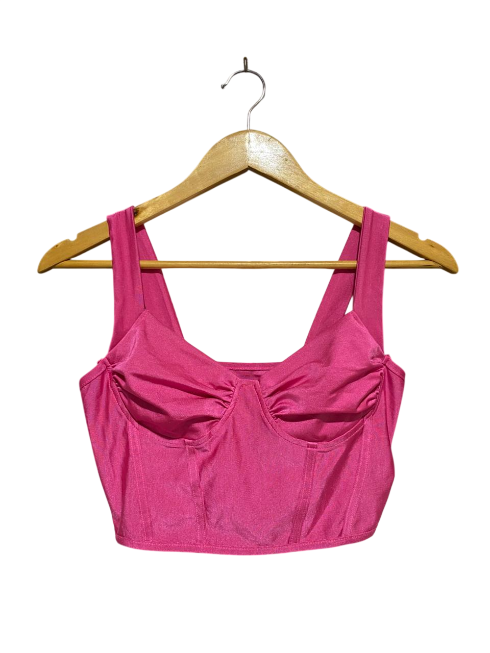 SHEIN |S| BUST 14| B21| WOMEN'S VIBRANT PINK CORSET STYLE CROP TOP