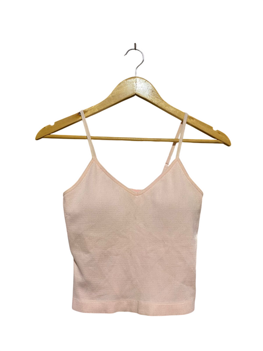 VALLEY GIRL |XS| BUST 13| B21| WOMEN'S SEAMLESS RIBBED CAMISOLE - SOFT PINK