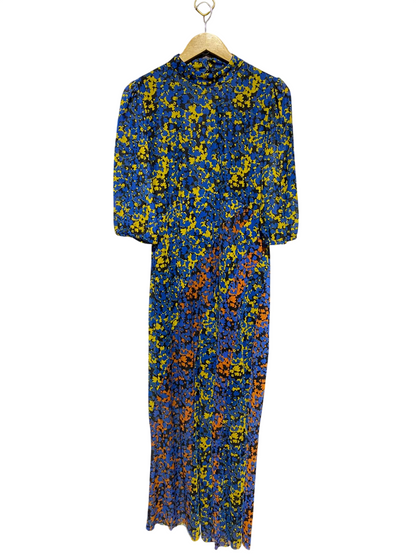 V BY VERY |M| BUST 17| C2| ABSTRACT FLORAL PRINT HIGH-NECK MAXI DRESS