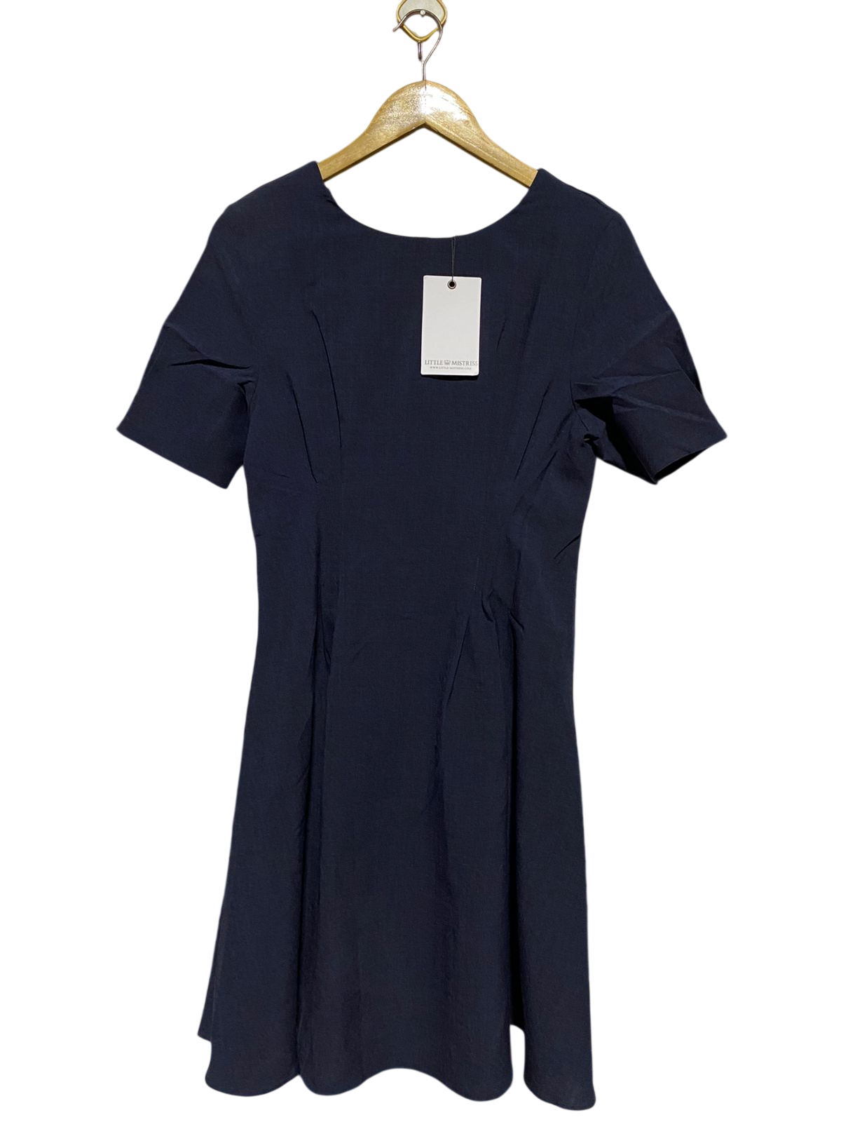 LITTLE MISTRESS |M| BUST 17| C2| NAVY BLUE SHORT SLEEVE A-LINE MINI DRESS
