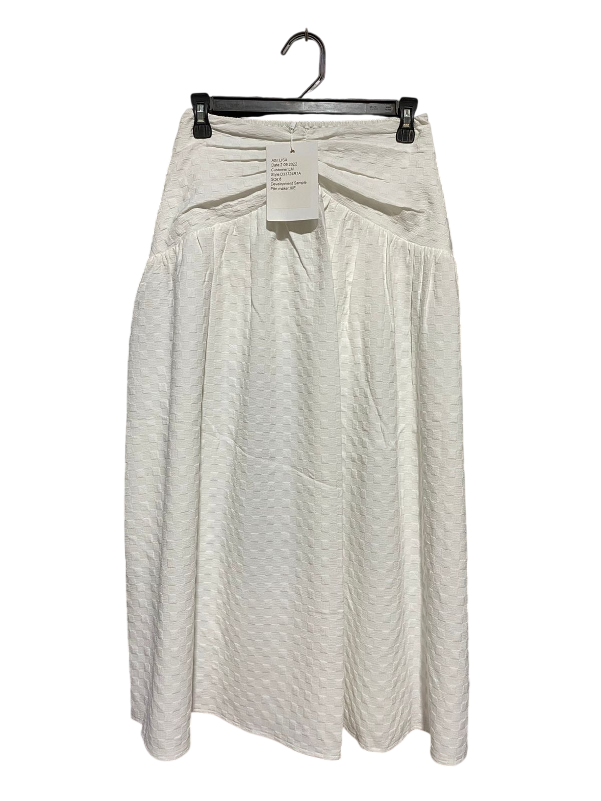 LITTLE MISTRESS |S| WAIST 26| C2| CHIC WHITE TEXTURED WRAP-STYLE MIDI SKIRT
