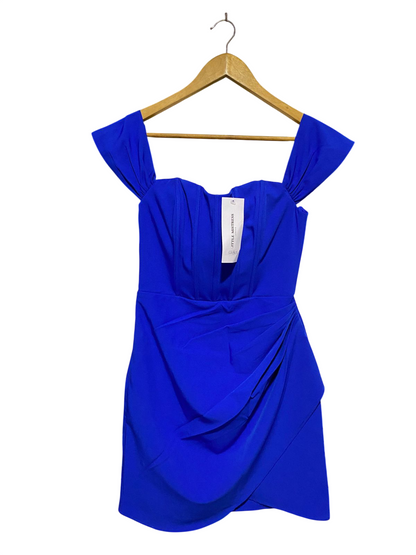 LITTLE MISTRESS |S| BUST 15| B21| ROYAL BLUE OFF-SHOULDER COCKTAIL DRESS