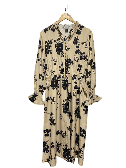 SHEIN |L| BUST 19| B21| FLORAL PRINT RUFFLE TRIM MAXI DRESS