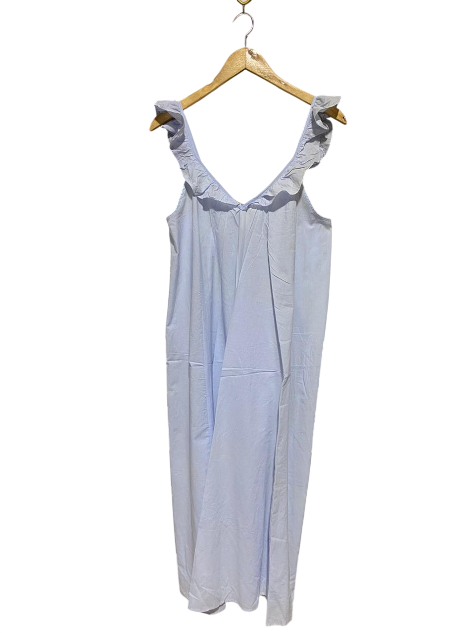 H&M |M| BUST 18| B21| RUFFLE STRAP COTTON MAXI DRESS