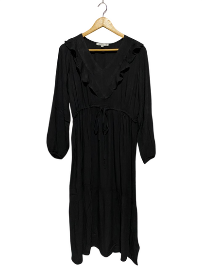 FLASH WOMAN |L| BUST 21| B21| ELEGANT RUFFLE ACCENT MIDI DRESS