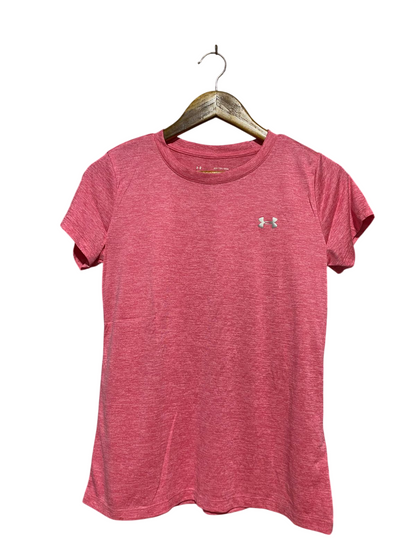 ANDER ARMOUR |M| BUST 18| B21| WOMEN'S HEATGEAR SHORT SLEEVE TRAINING T-SHIRT - PINK HEATHER