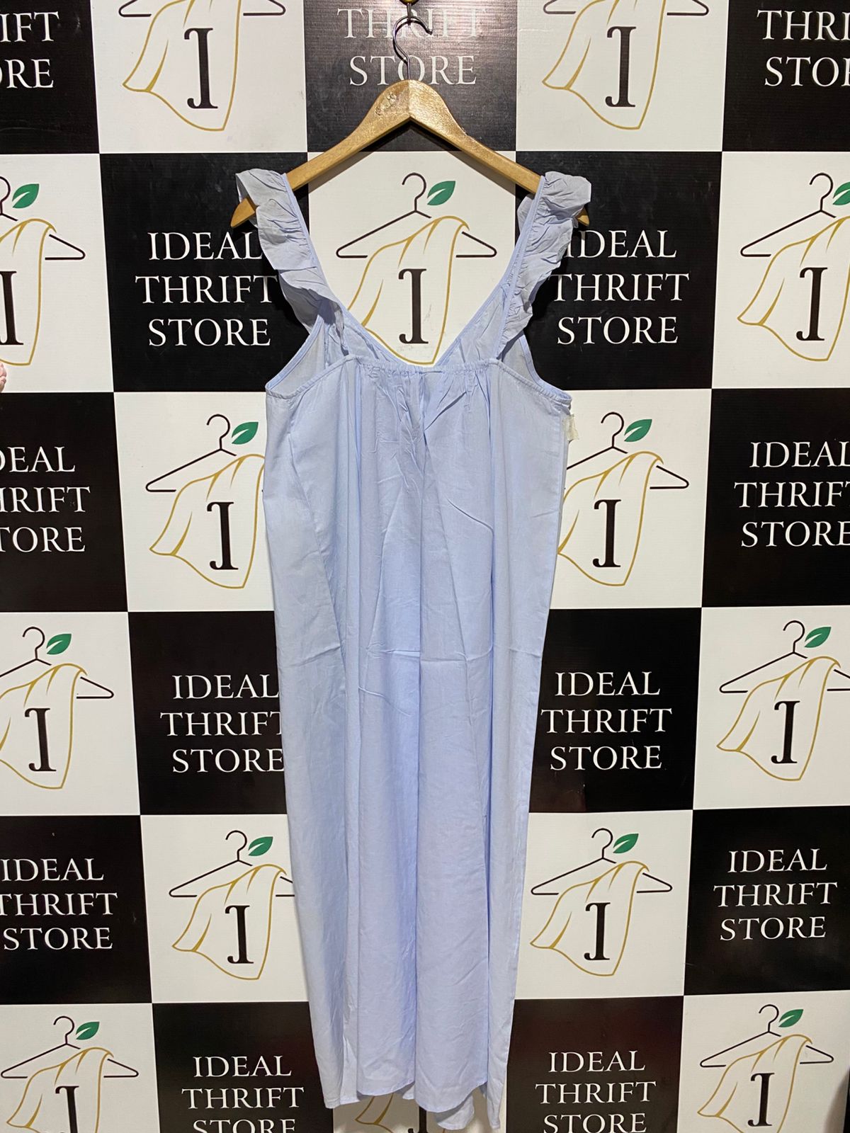 H&M |M| BUST 18| B21| RUFFLE STRAP COTTON MAXI DRESS