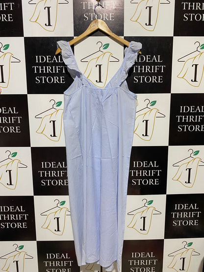 H&M |M| BUST 18| B21| RUFFLE STRAP COTTON MAXI DRESS