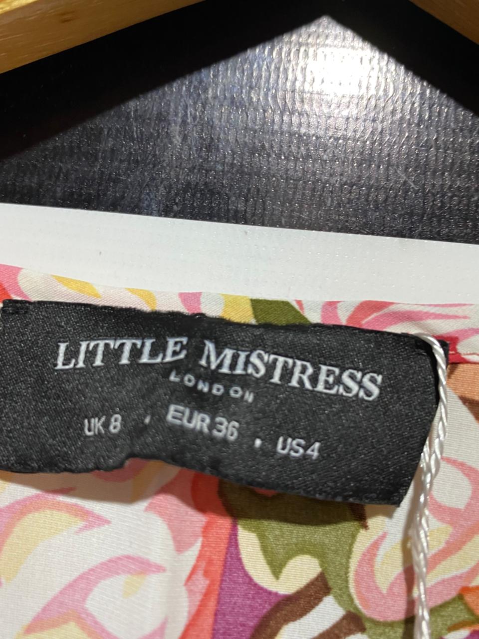 LITTLE MISTRESS |S| BUST 16| B21| FLORAL TIE-FRONT BLOUSE