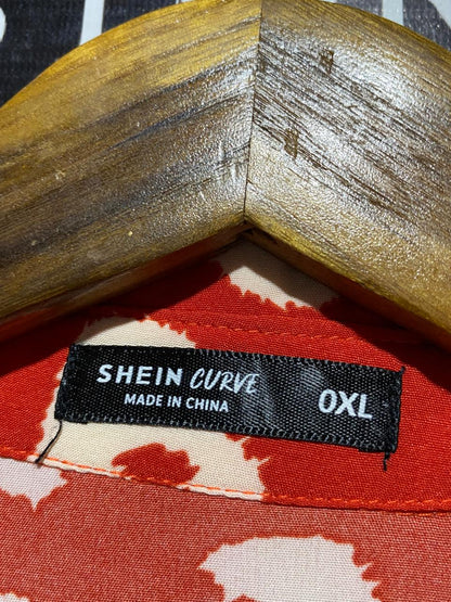 SHEIN  CURVE |XL| BUST 24| B21| LEOPARD PRINT BUTTON-DOWN SHIRT