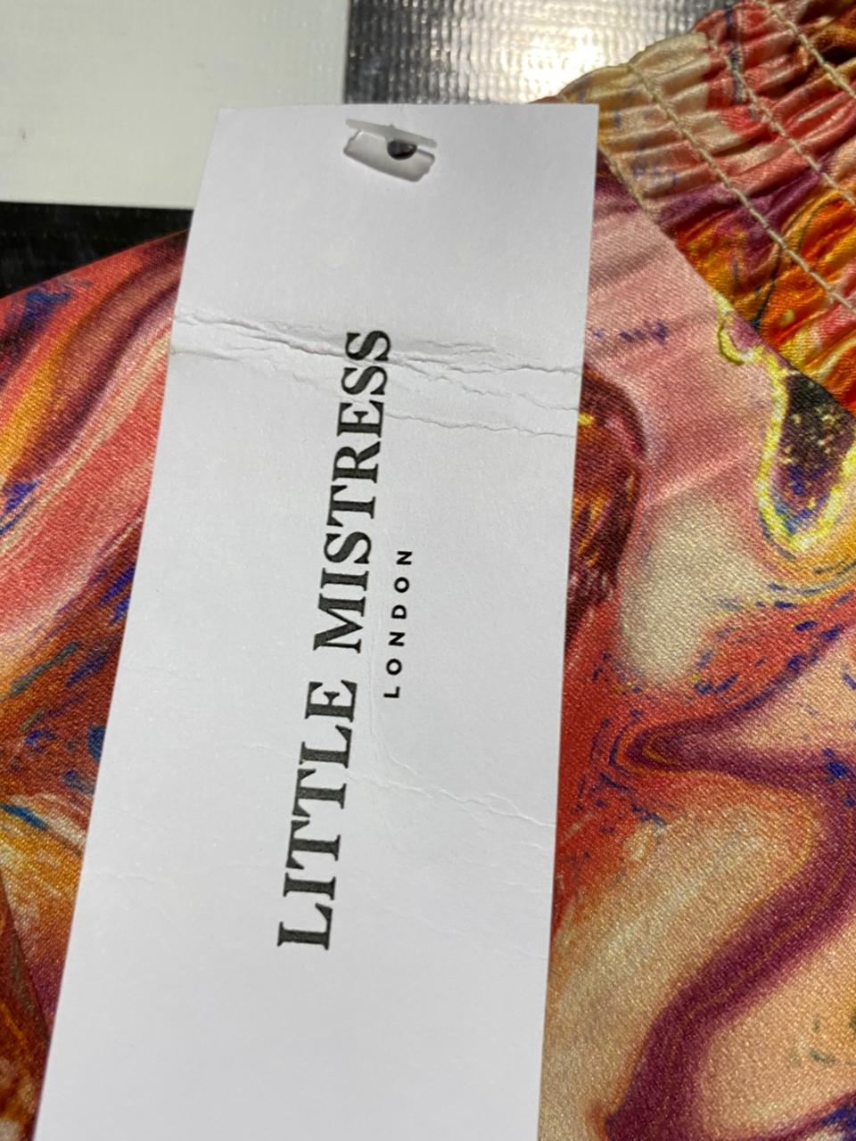 LITTLE MISTRESS |M| BUST 17| B21| ABSTRACT MARBLE PRINT DRESS