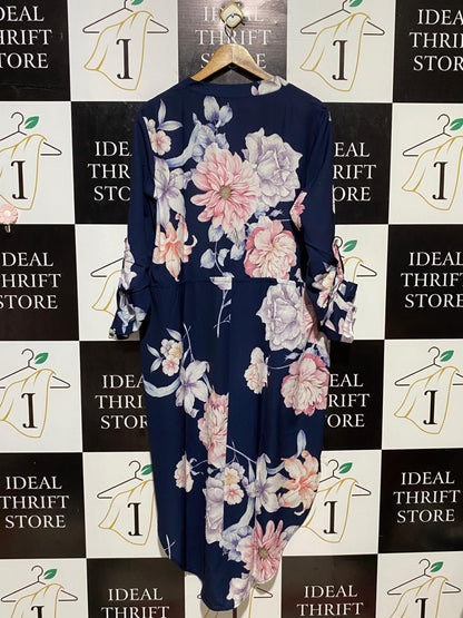 LORRAINE |XL| BUST 22| B21| FLORAL ZIP-FRONT TUNIC DRESS