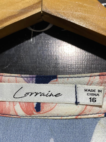 LORRAINE |XL| BUST 22| B21| FLORAL ZIP-FRONT TUNIC DRESS
