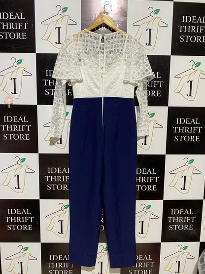 PAPER DOLLS |S| BUST 15| B21| ELEGANT LACE OVERLAY JUMPSUIT WITH NAVY TROUSERS