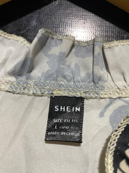 SHEIN |L| BUST 19| B21| FLORAL PRINT RUFFLE TRIM MAXI DRESS